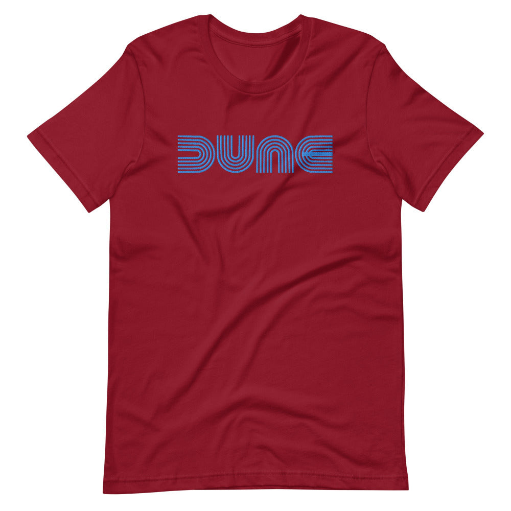 Dune Unisex TShirt with Blue Stitch Embroidery - Cardinal Color - https://ascensionemporium.net
